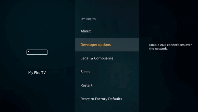 Developer options Firestick