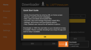 Downloader prompt message