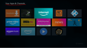 Firestick apps and channels section