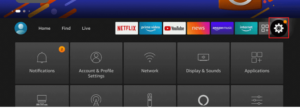 Firestick settings icon