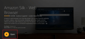 Launch Amazon Silk web browser