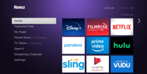 Roku home screen