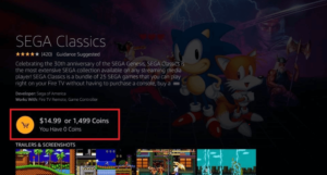 Sega Classics game for Firestick