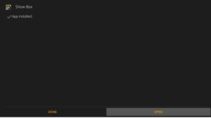 Showbox app installed