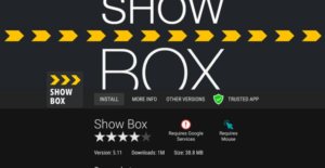 Showbox install option