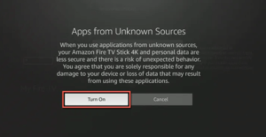 Turn On Apps from unknown sources