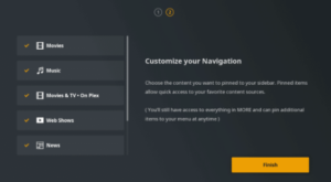 customize your navigation on Plex TV