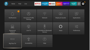 Select My Fire TV option