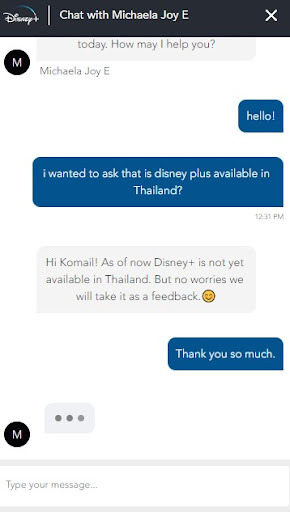 Disney+ is not available in Thailand