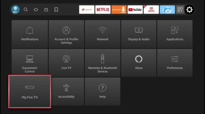 go to my fire tv