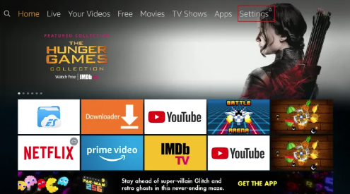 amazon fire tv setting