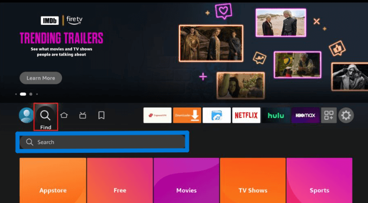 Fire TV Search Section