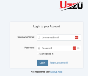 Uzzu TV login