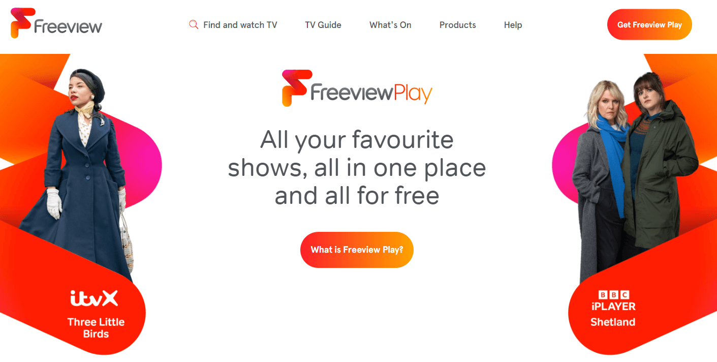 Freeview homepage