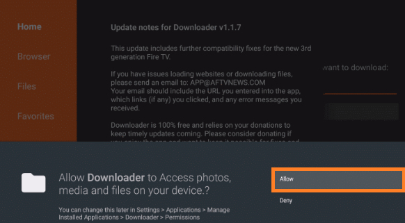 Allow Downloader access