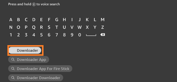 Search bar on FireSticks