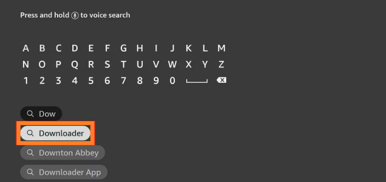 Fire TV Search Bar