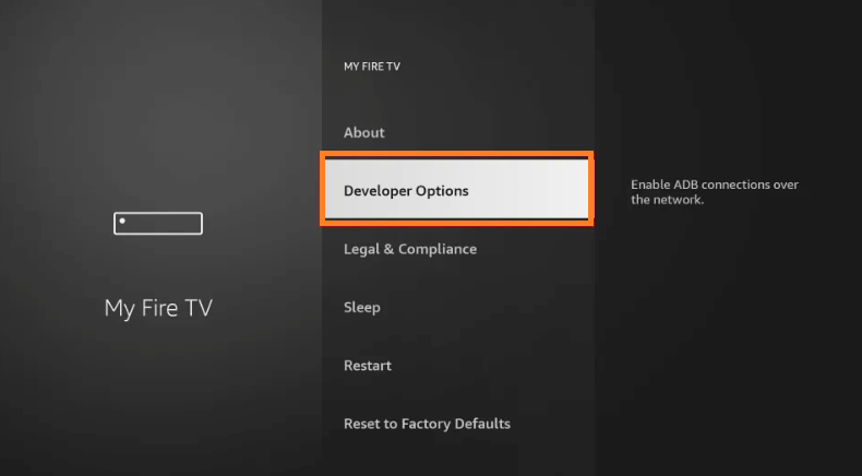 Developer Options on Fire TV