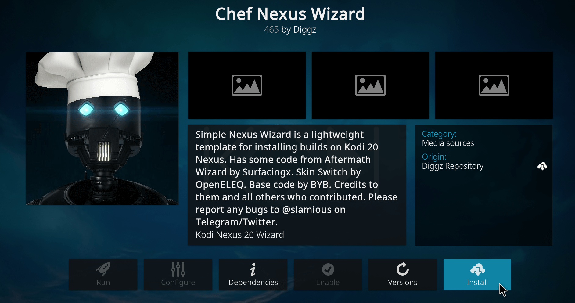 Install chef nexus wizard