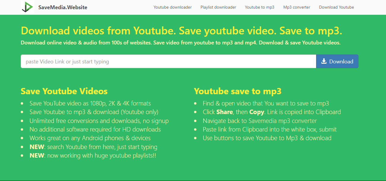 SaveMedia Home Page