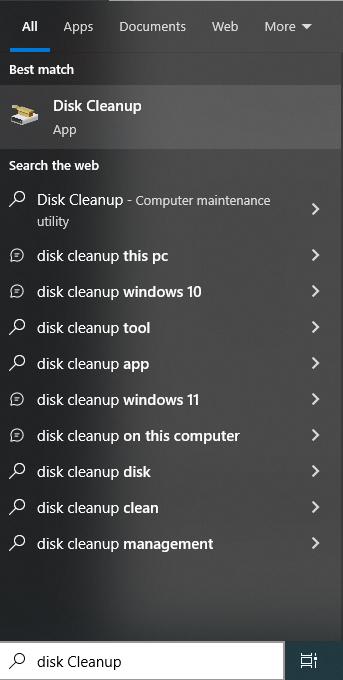 Disk Cleanup app