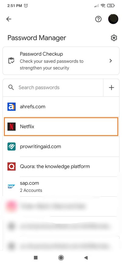How to see saved passwords on Chrome Android