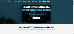 Kodi Site Homepage Screenshot