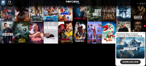 Popcorn Time Homepage Screenshot