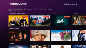 The Roku Channel Homepage Screenshot